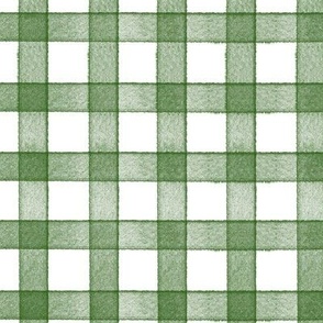 Watercolor Gingham check_green