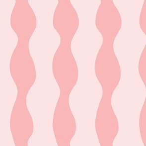 Medium - Pastel abstract line stripes, pastel pink on pink vertical retro stripe