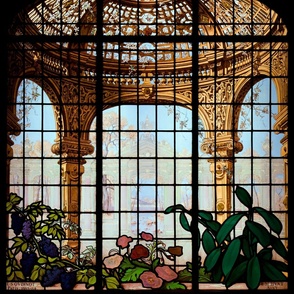 Henry G. Marquand House Conservatory Stained Glass Window ~ Large