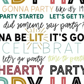 Party Hearty Hardy Typography Banner