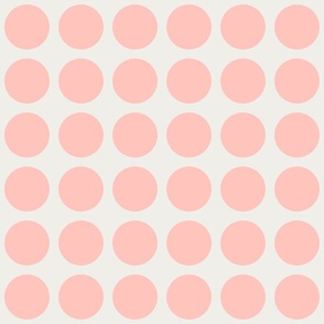 Pink Dots Circles  on Offwhite