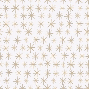 Muted Tan Yellow Stars On Cream White Background Modern Minimalistic Wallpaper 12x12