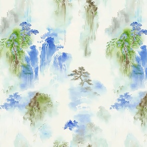 Blue Mountain Asian Waterfall