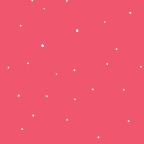 Small White Polka Dots On Hot Pink Background Modern Minimalistic Wallpaper
