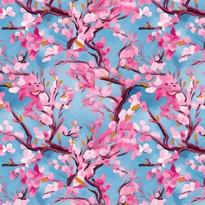 cherry blossoms inspired by vincent van gogh