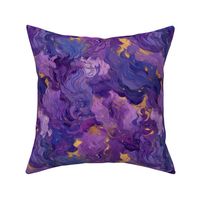 purple blue and gold starry night galaxy nebula inspired by vincent van gogh