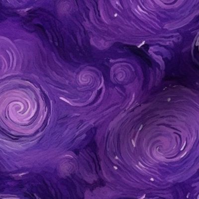 purple abstract galaxy nebula starry night inspired by vincent van gogh