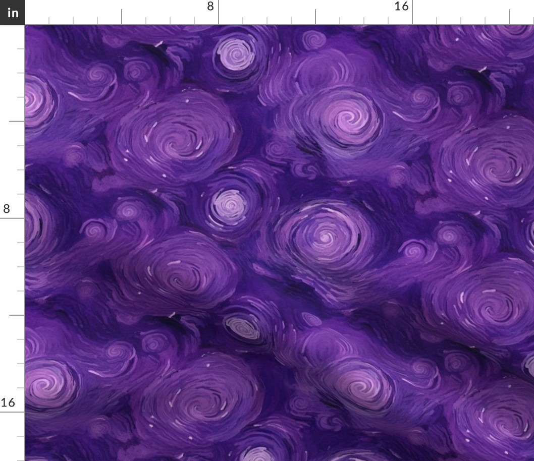 purple abstract galaxy nebula starry night inspired by vincent van gogh