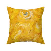 yellow abstract galaxy nebula starry night inspired by van gogh