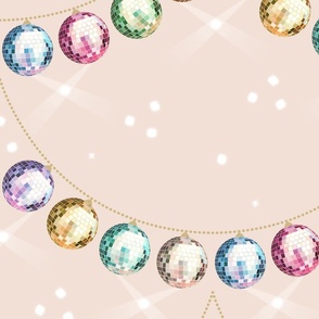 Disco Mirror Ball Garland Arcs (M), natural multicolour