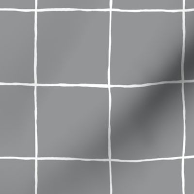 (small) simple wobbly hand drawn grid ultimate gray white