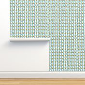 Pop art happy emoji in baby blue stripes background