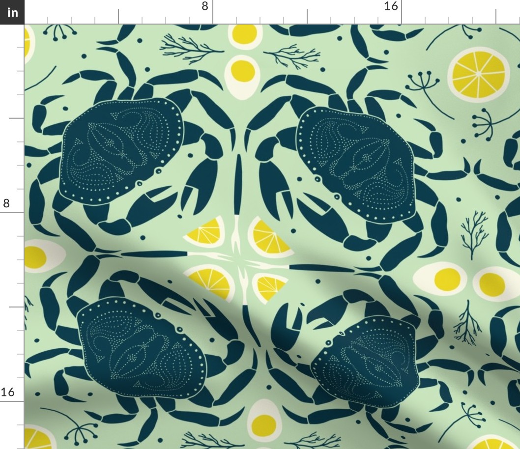 Crab Feast - in Light Green