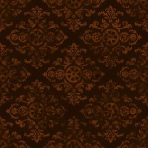 Victorian Steampunk pattern copper on black