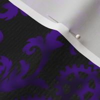 Victorian Steampunk pattern purple on black