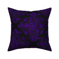 Victorian Steampunk pattern purple on black
