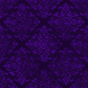 Victorian Steampunk pattern purple on purple