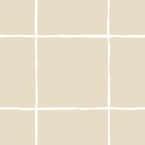  simple wobbly hand drawn grid antique white