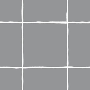 simple wobbly hand drawn grid ultimate gray white