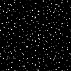 black background white stars