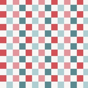 July 4th Checkers, Independence Day, Red White Blue, Checkerboard