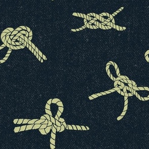 nautical knots-on denim blue (S)