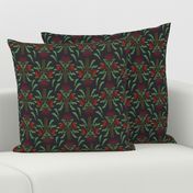 Dark red waratahs on dark gray (Art Nouveau) by Su_G_©SuSchaefer