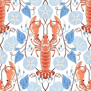 Floral Lobster  - White