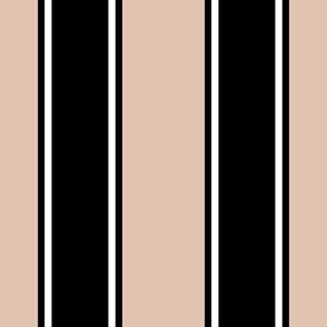 Big Beige Stripes With White Striped Border