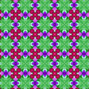 Green, Red, Purple And Raspberry Pink Pattern