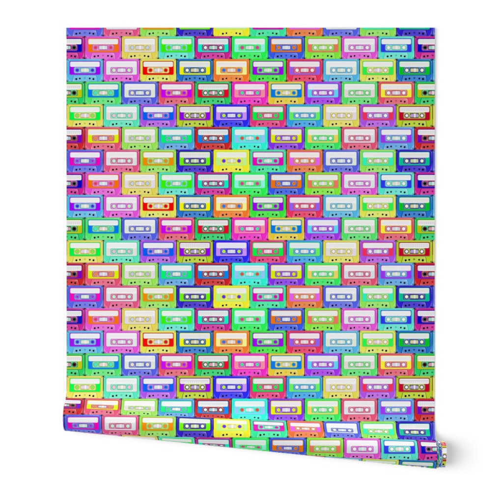 Retro Cassette Tape colorful pattern