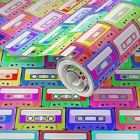 Retro Cassette Tape colorful pattern