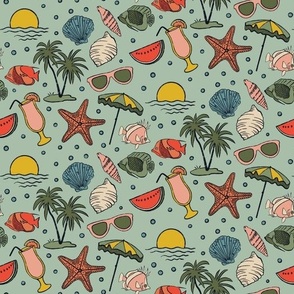 Trip to the beach - a sunny holiday pattern