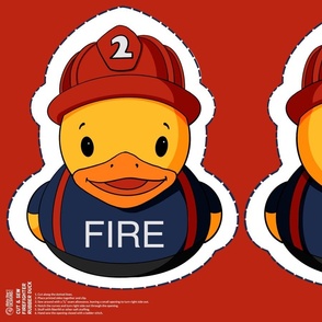 Cut & Sew Firefighter Rubber Duck