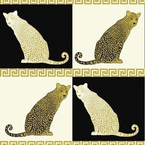 Leopards, Black and white and gold