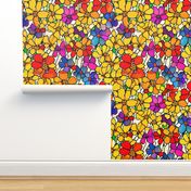 medium pop art floral pattern