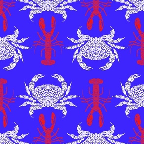 Simple mosaic reef crabs and lobster