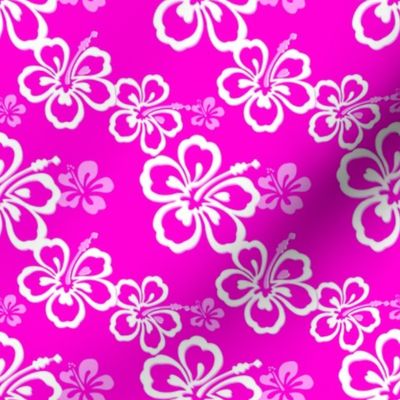 Purple Hawaiian Flowers Pattern