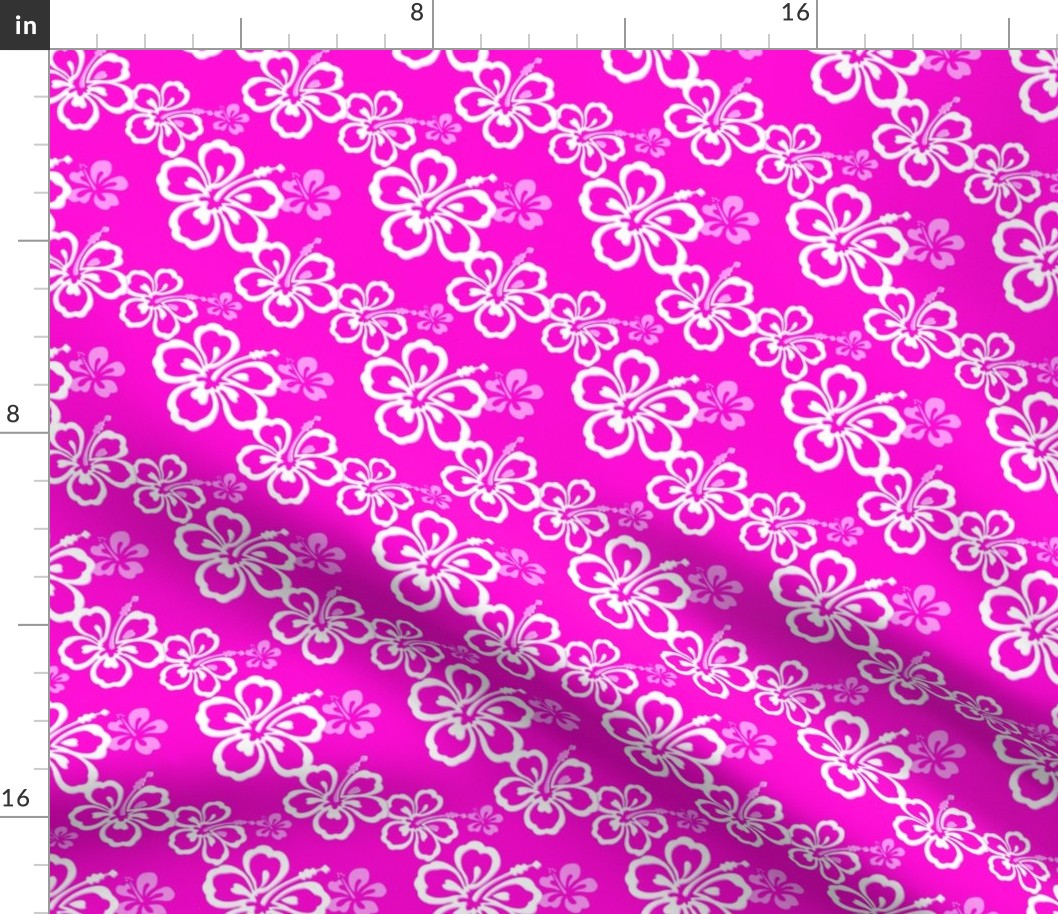 Purple Hawaiian Flowers Pattern