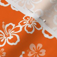 Orange Hawaiian Flowers Pattern