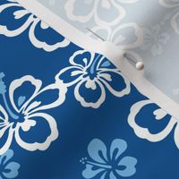 Blue Hawaiian Flowers Pattern