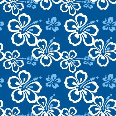 Blue Hawaiian Fabric, Wallpaper and Home Decor | Spoonflower