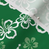 Green Hawaiian Flowers Pattern