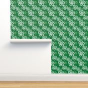 Green Hawaiian Flowers Pattern