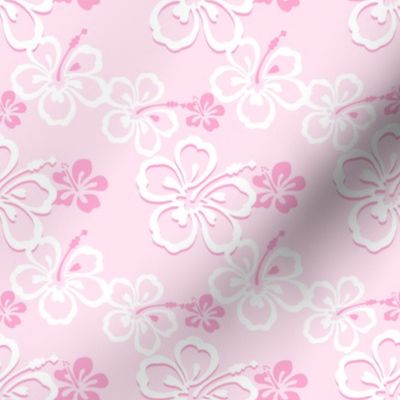 Pink  Hawaiian Flowers Pattern