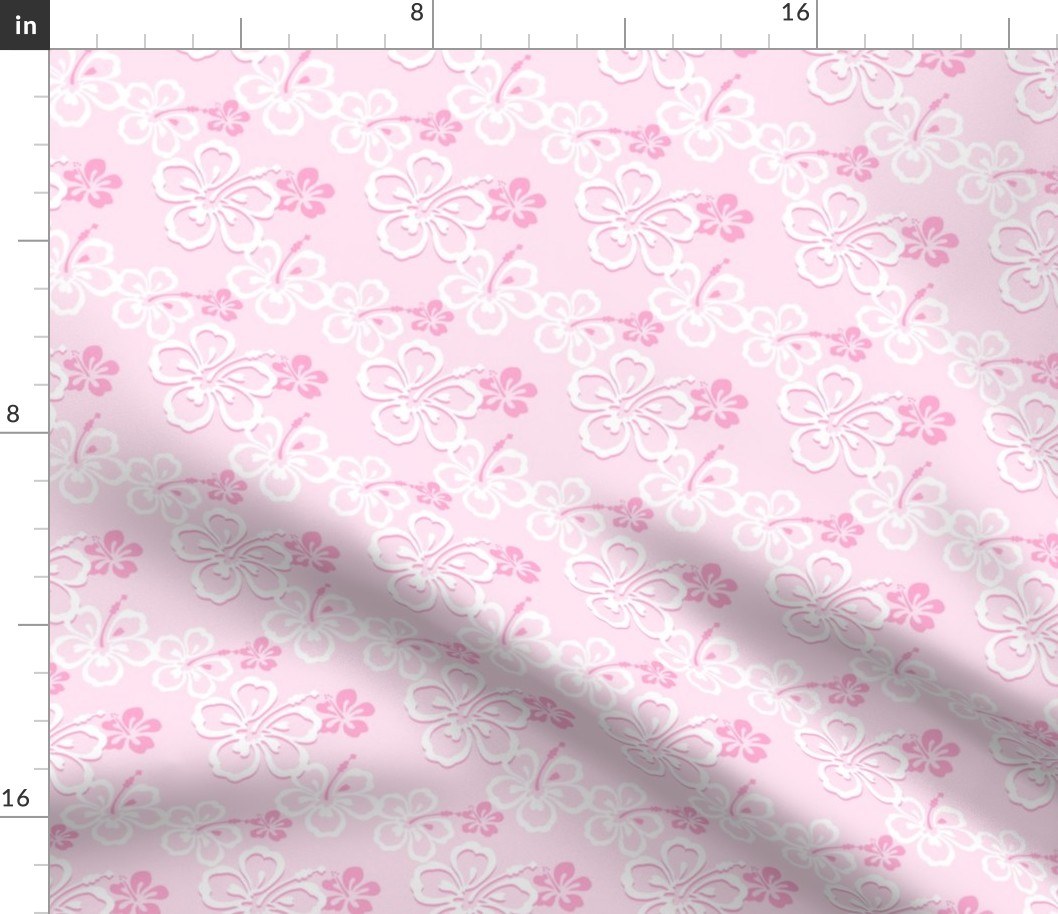 Pink  Hawaiian Flowers Pattern