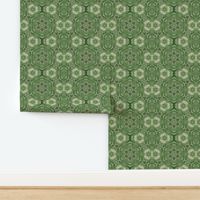 intricate linerary - geometric green