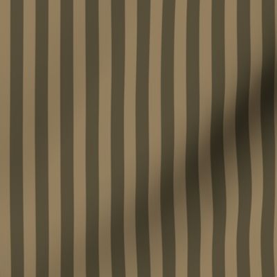 Elegant vertical striped pattern in alternating dark brown and gold.