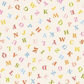 Alphabet letters // multicolor nondirectional