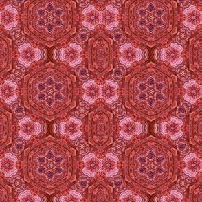 geometric linear - reddish pink - medium
